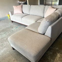 Living Spaces sectional couch sofa