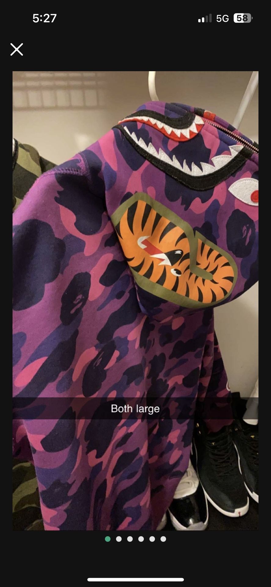 Purple Shark Face Bape