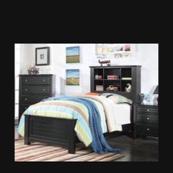 Brand New Black Bookcase Bed