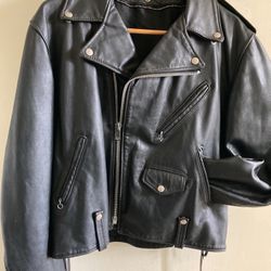 Vintage Schott Leather Motorcycle Biker Jacket 