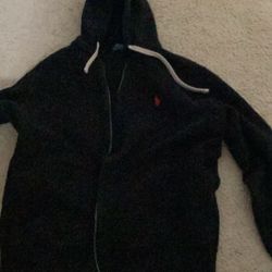 polo ralph lauren zip up hoodie size medium fits small authentic