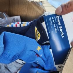Box Of Toddler Socks. Girls Ans Boys