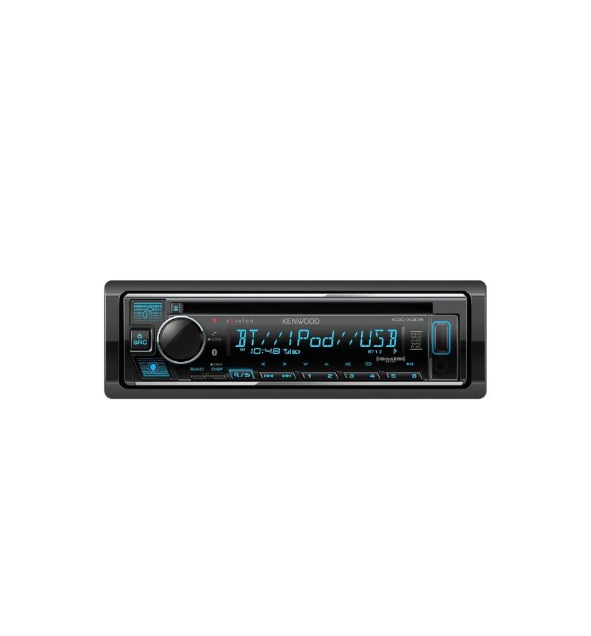 Kenwood KDC-X305 eXcelon CD Car Stereo Receiver w/Bluetooth Hands Free Calling, AM/FM Radio, USB