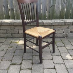 Dark Wood Woven Chair 