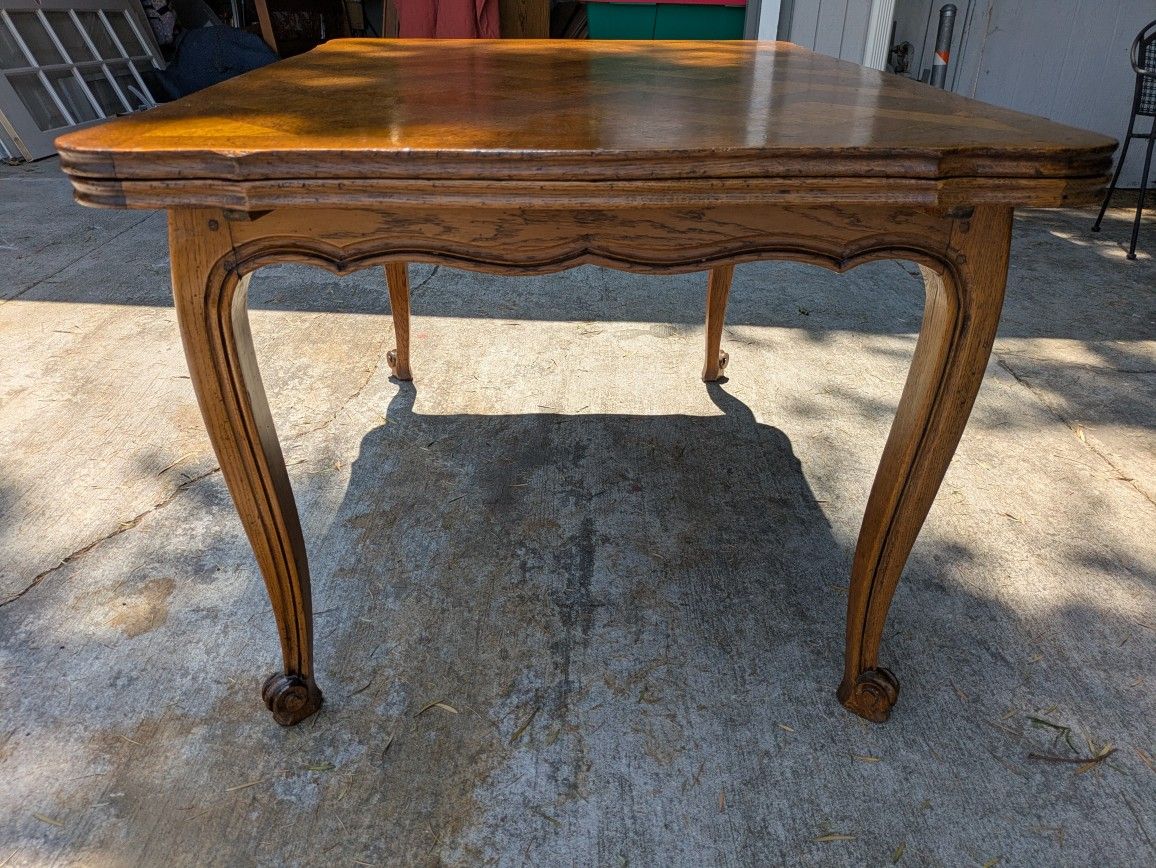 Antique French Country Table And Six Chairs