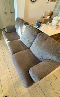 Gray Fabric 3-Seater Sofa