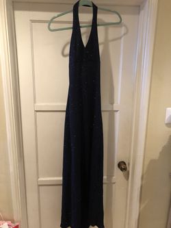 Formal Navy Blue halter dress