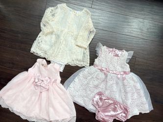 ‼️YES this item is available $10 for all 3/6 and 6/9 months baby Girl Dress bundle