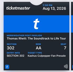 2 Thomas Rhett tix 8/13 Merriweather.