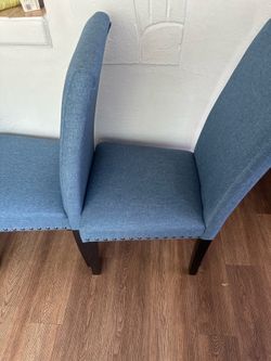 Set of 4 Blue Dinning Chairs