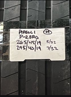 Pirelli P-zero tire set 265/45/19;295/40/19