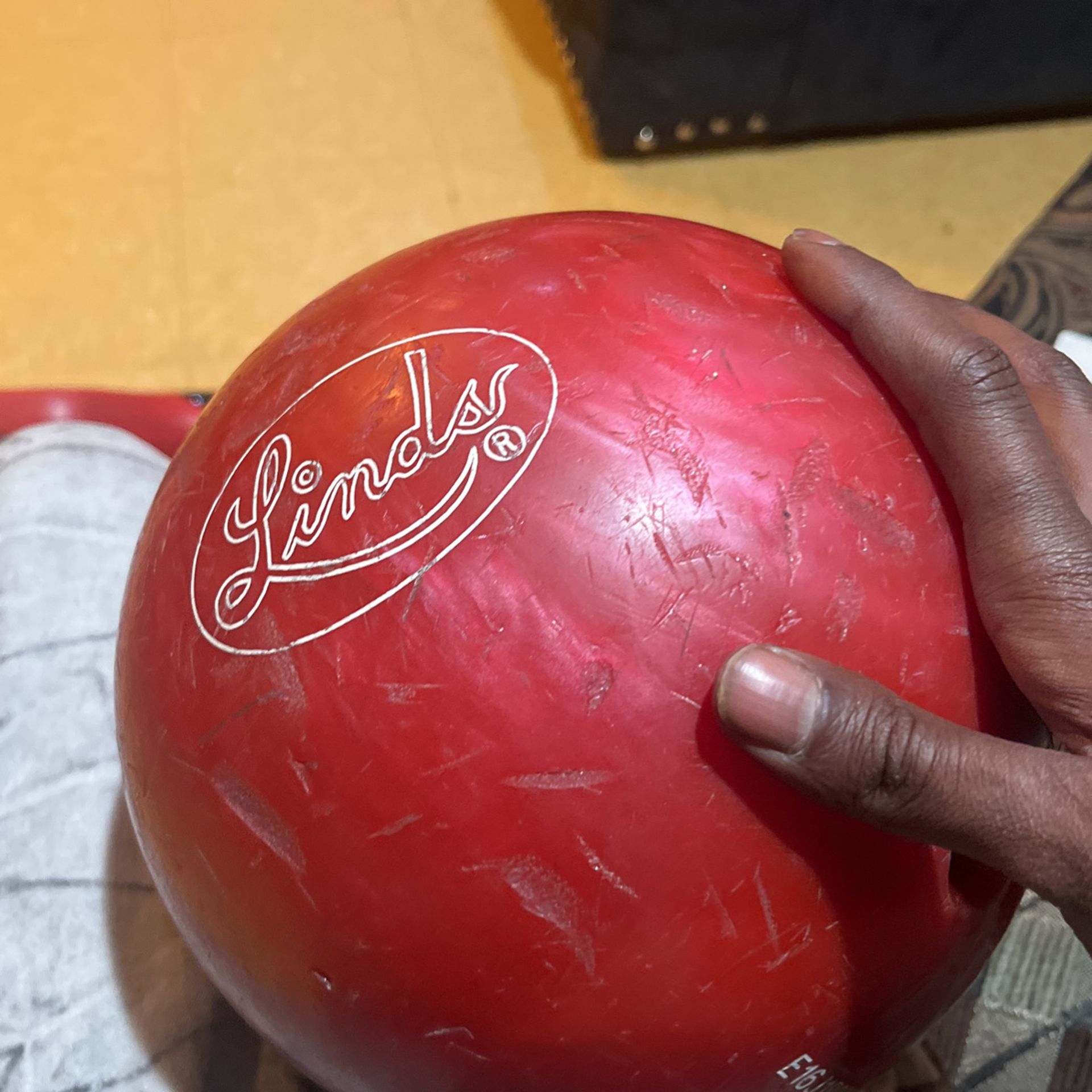 RED LINDS Bowling BALL