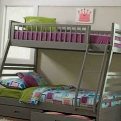 Ashton Grey Twin-over-full Bunk Bed