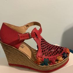 Mexican wedge sandals size 6.5