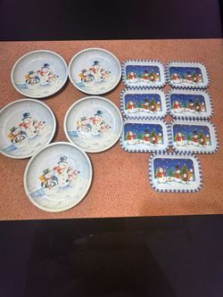 5$ For Everything New bundle Christmas holiday snowman tray dish party home decor Kids Teacher 