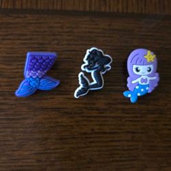 Lot Of 3 Mermaid Shoe Charms 