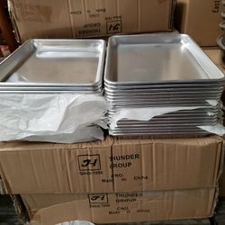 Thunder Group Quaeter Size Sheet Pans Aluminum 9.5 X 13, 24 Qty
