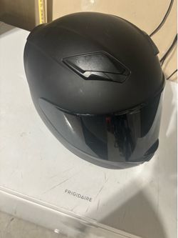 Black motorcycle helmet