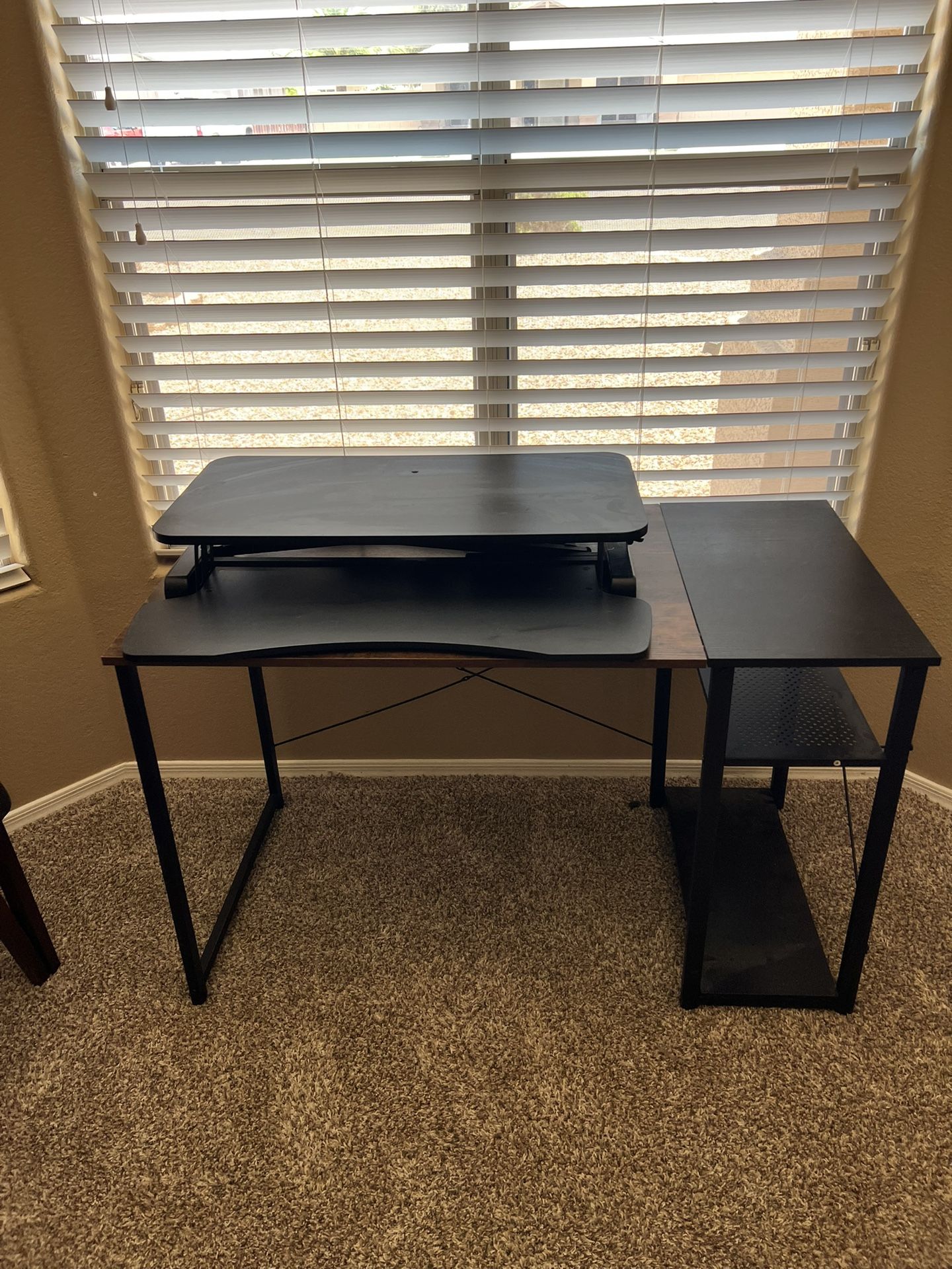 Office Desk With Standing Attachment