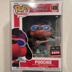 Poochie Funko Pop *MINT* 2024 C2E2 Expo Exclusive The Simpsons 1498 with protector Television Homer Chicago Comic Entertainment