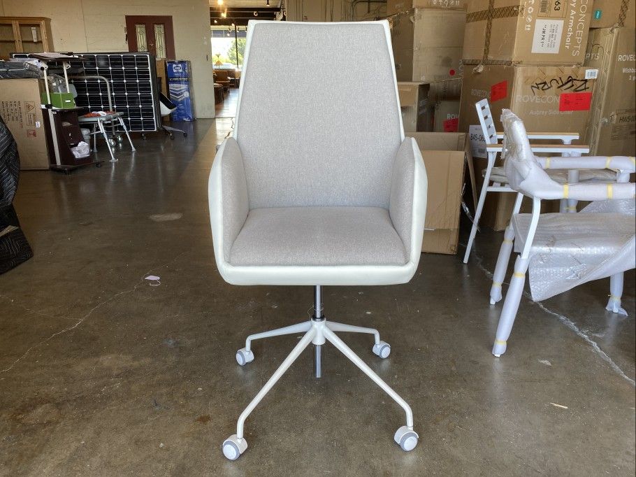ROVECONCEPTS Julian Office Chair, White/Grey
