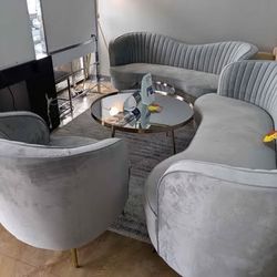 Gray Sofa Set