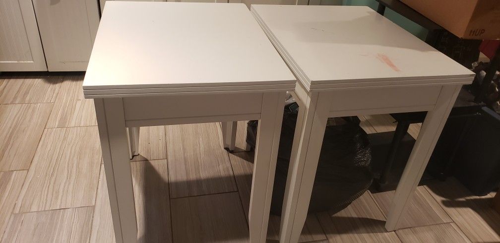 2 White Tables Sm