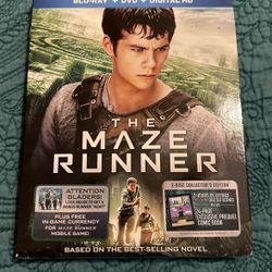 The Maze Runner Blu Ray, DVD, Digital HD New With Slip Cover