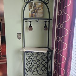 Rack With Two Marble Heavy Duty Shelves. 