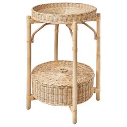 Wicker Side Table / Nightstand 