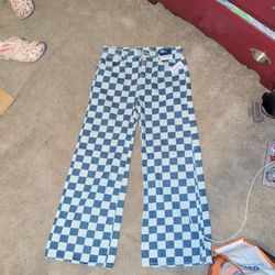 Checkered Jeans 