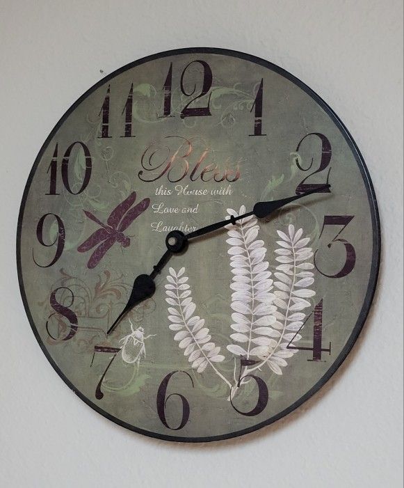 Round Wooden Wall Clock
