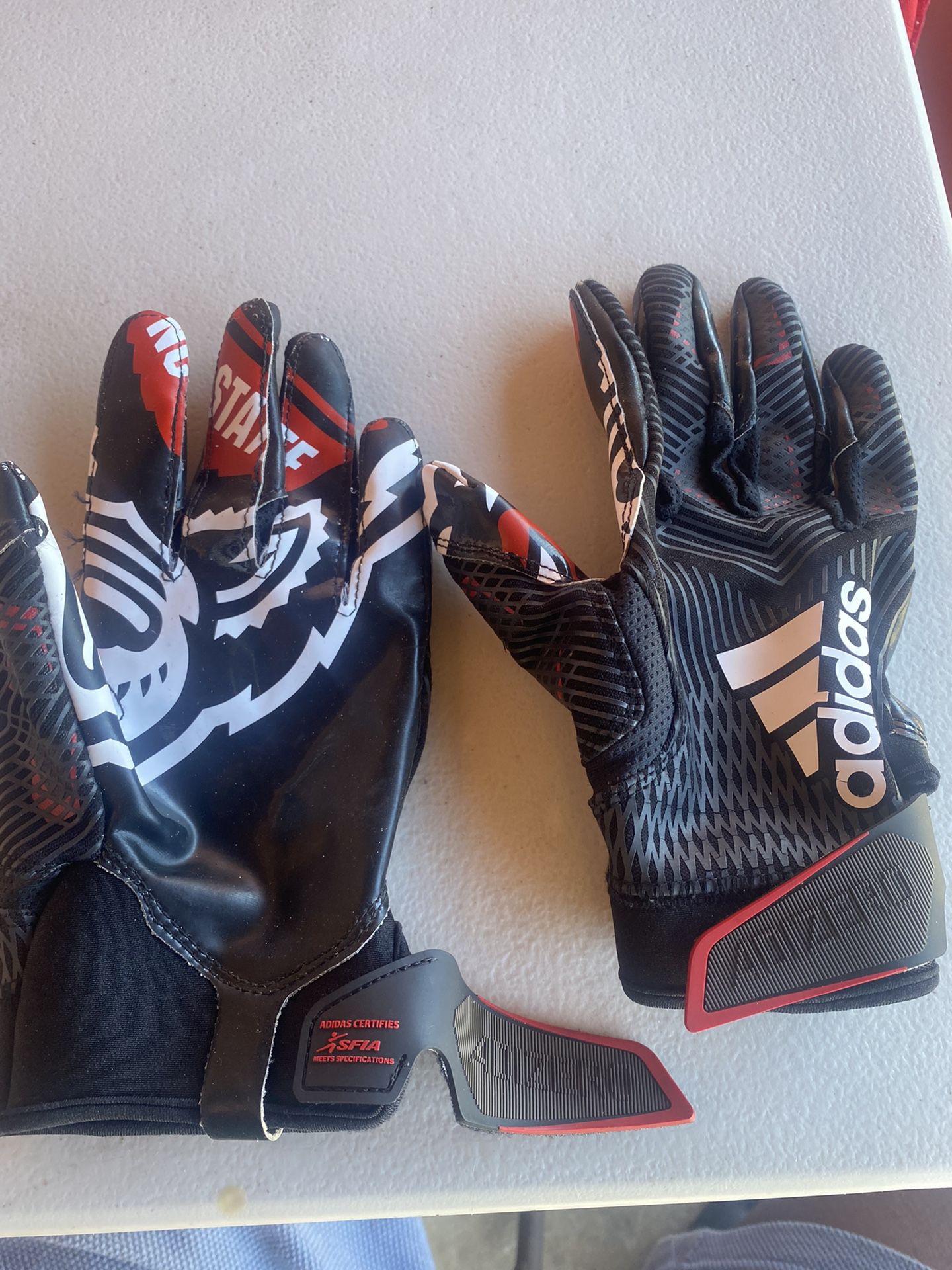 Nc State Adidas’s Football Gloves.