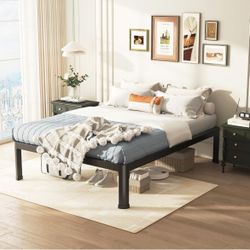 14 Inch King Size Bed Frame, with rounded corners. No Box Spring Needed