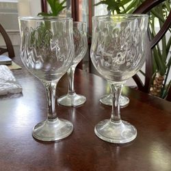 4 New - Wine or Water Goblets