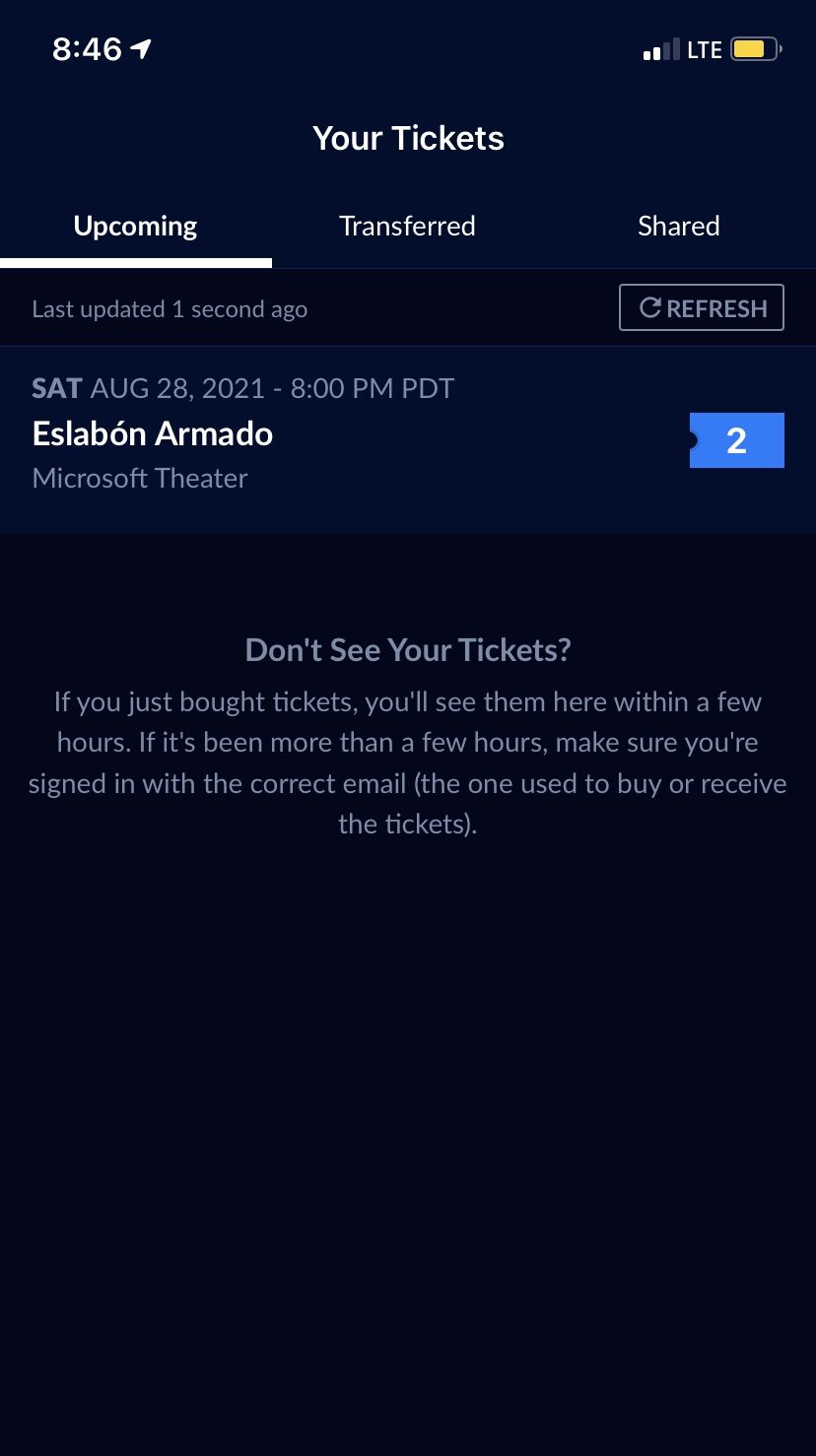 Eslabón Armado Tickets 