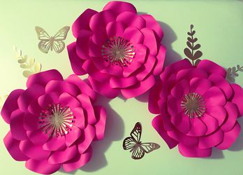 Paper flowers for decoration