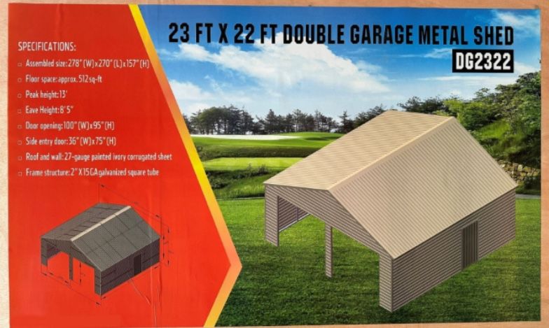 New Galvanized Metal Garages & Sheds ($850-$3500)