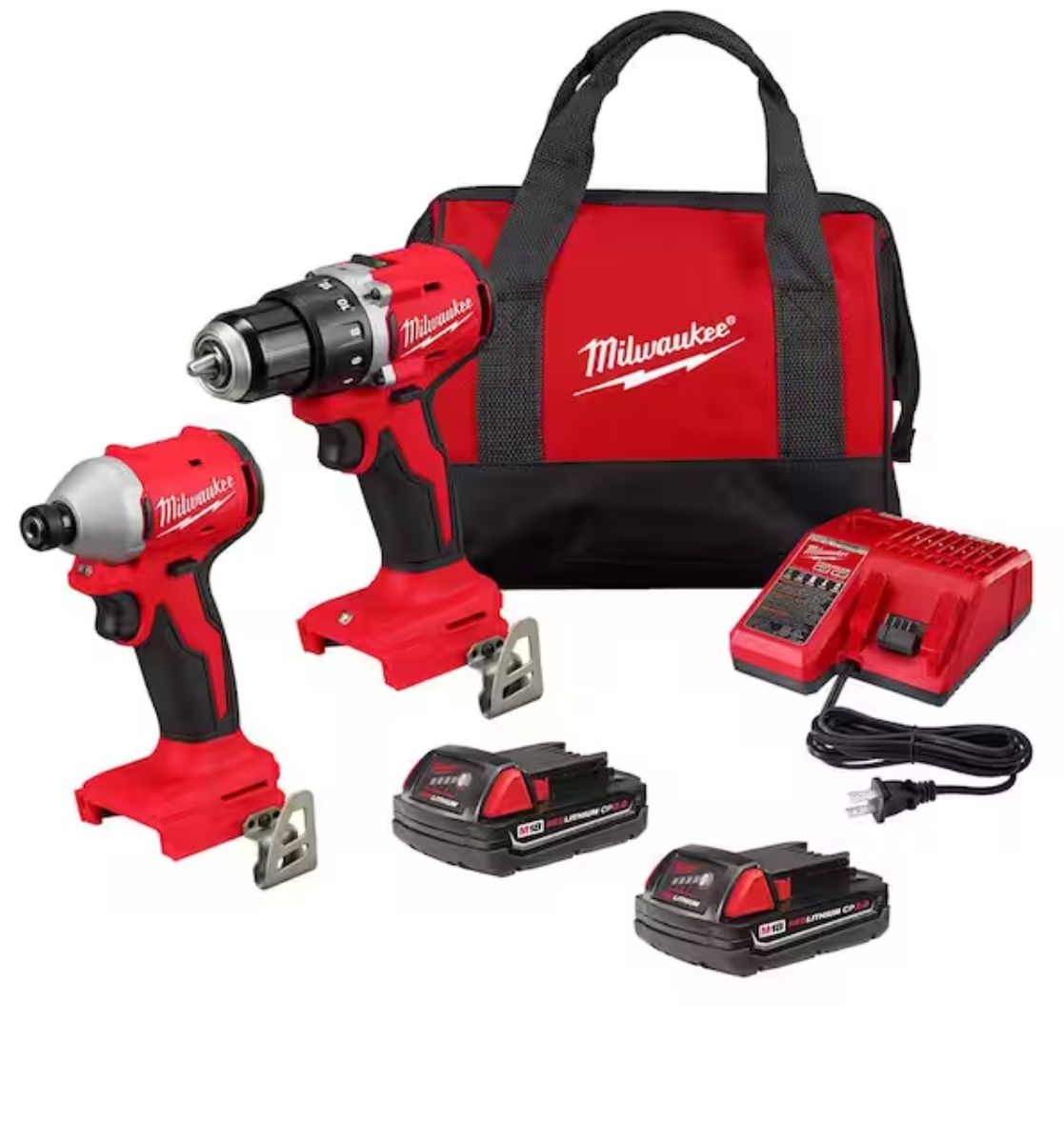 Milwaukee M18 Drill Set With Batteries And Charger (bag Too)