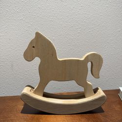 Wooden Rocking Horse Decor
