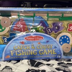 Melissa & Doug Catch & Count Wooden Fishing Game with 2 Magnetic Toy Rods - FSC Certified 
