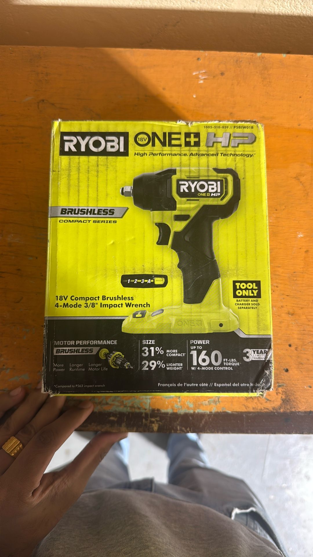 RYOBI 18V COMPACT BRUSHLESS 4-MODE 3/8 IMPACT WRENCH