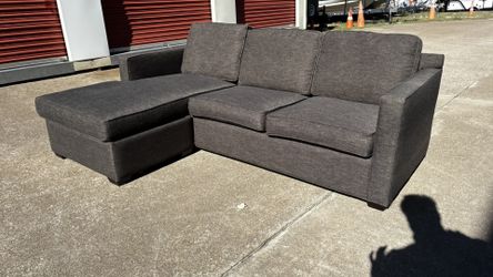 *FREE DELIVERY* Crate & Barrel Barrett II - 91” Reversible Chaise Storage 