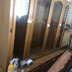 Cabinet With Shelves And Storage Underneath For Sale