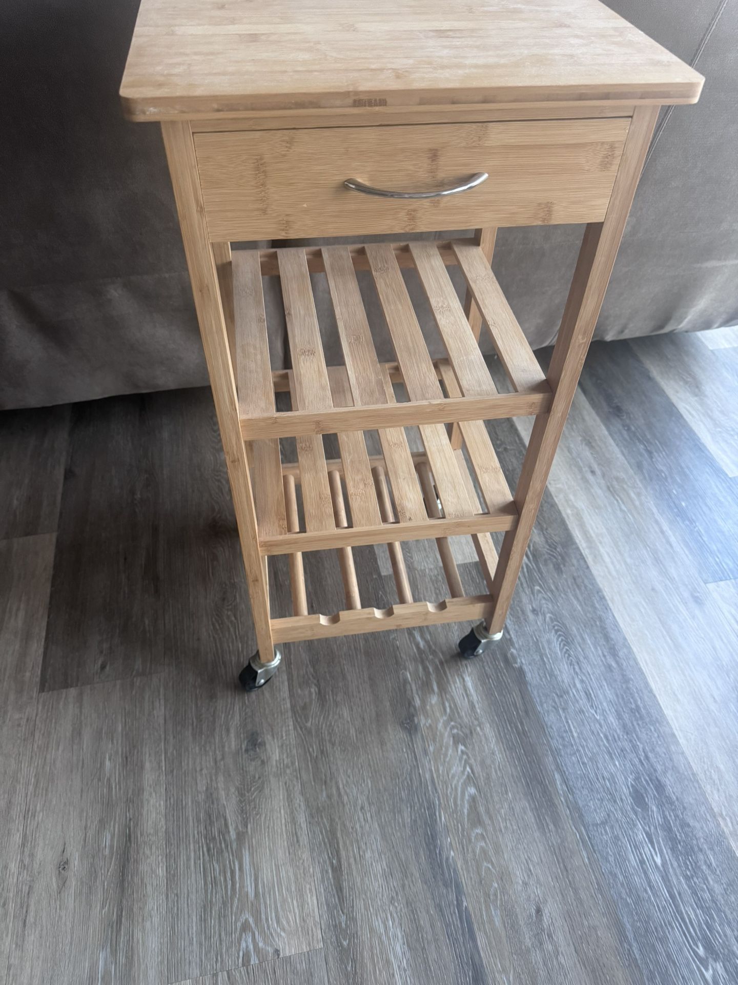 Cute Wodden Small Rolling Shelf