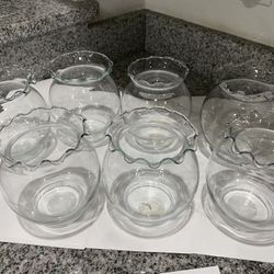 Seven (7) Glass Vases For 🌺popurrí Or Candles. 