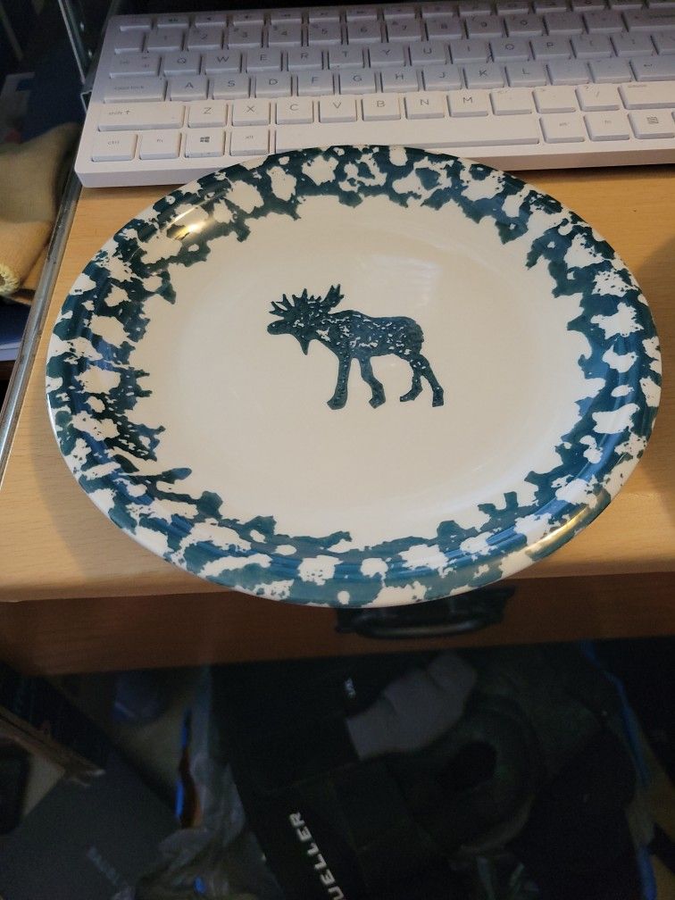 Folk Craft Moose Country 7.5 Salad Desserts Plates