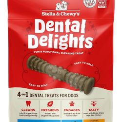 Stella & Chewy's Dental Delights with Freeze-Dried Chicken - Medium Dental Treats for Dogs, 5.5 Ounce Bag