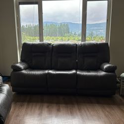 Leather Recliner 2 and 3 Seater Sofa (Move Out Sale)