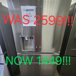 LG 29CF REFRIGERATOR 1449! 0 DOWN 0% FINANCING! 1YR WARRANTY! 48HR DELIVERY!